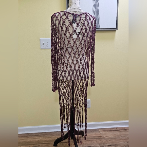 New Zara MACRAMÉ DRESS PINK - Picture 2 of 8